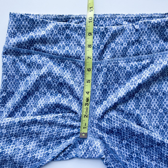 Gaiam Om Align Yoga Capri Leggings Womens Medium Blue Pilates Athleisure Active - Picture 11 of 12
